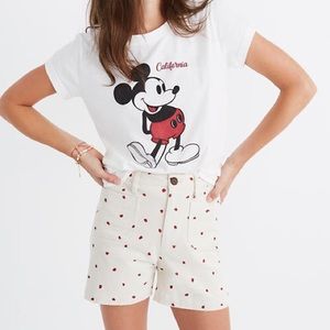 Madewell Strawberry High Waisted Shorts
